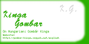 kinga gombar business card
